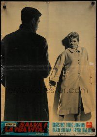 1t027 JULIE Italian photobusta '56 what happened to Doris Day on her honeymoon with Louis Jourdan