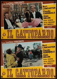 1t054 LEOPARD set of 5 Italian photobustas '63 Luchino Visconti's Il Gattopardo, Burt Lancaster!
