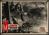 1t028 M Italian photobusta '60 Fritz Lang classic, cool image of police in street!