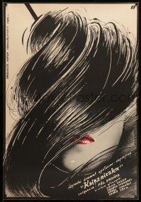 1t339 ADJ KIRALY KATONAT Polish 27x39 '84 cool Woltman artwork of woman w/big hairdo!