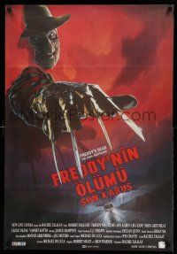 1t072 FREDDY'S DEAD Turkish '91 great art of Robert Englund as Freddy Krueger!