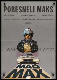 1t632 MAD MAX Yugoslavian 19x27 '80 art of cop Mel Gibson, Miller's Australian action classic!