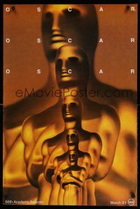 1w014 66TH ANNUAL ACADEMY AWARDS 1sh '94 Saul Bass art of Oscar!