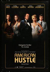 1w046 AMERICAN HUSTLE teaser DS 1sh '13 Christian Bale, Cooper, Amy Adams, Jennifer Lawrence!