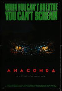1w053 ANACONDA DS 1sh '97 Jon Voight, Jennifer Lopez, Ice Cube, giant snakes!