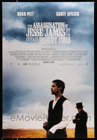 1w063 ASSASSINATION OF JESSE JAMES advance DS 1sh '07 Brad Pitt, Casey Affleck, outlaws!