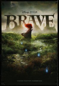 1w124 BRAVE advance DS 1sh '12 Disney/Pixar fantasy cartoon set in Scotland, far away image!