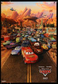1w141 CARS advance 1sh '06 Walt Disney Pixar animated automobile racing, great cast image!