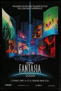 1w252 FANTASIA 2000 advance DS 1sh '99 Walt Disney cartoon set to classical music!
