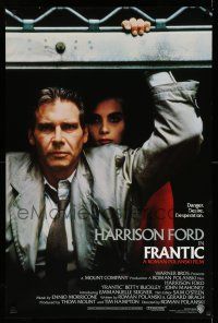 1w273 FRANTIC advance 1sh '88 directed by Roman Polanski, Harrison Ford & Emmanuelle Seigner!
