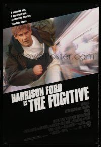1w284 FUGITIVE 1sh '93 Harrison Ford is on the run from Tommy Lee Jones!