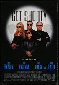 1w295 GET SHORTY 1sh '95 John Travolta, Danny DeVito, Gene Hackman, Rene Russo