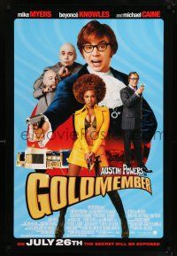 1w307 GOLDMEMBER advance 1sh '02 Mike Myers as Austin Powers, Michael Caine, Beyonce Knowles!