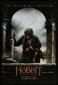 1w352 HOBBIT: THE BATTLE OF THE FIVE ARMIES teaser DS 1sh '14 Martin Freeman as Bilbo Baggins!