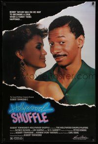 1w355 HOLLYWOOD SHUFFLE 1sh '87 Robert Townsend, written by Keenan Ivory Wayans!