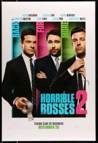 1w356 HORRIBLE BOSSES 2 teaser DS 1sh '14 Waltz, Foxx, Bateman, Day, Sudeikis, Aniston, Pine!
