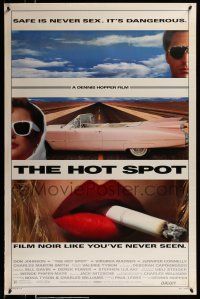 1w360 HOT SPOT DS 1sh '90 cool close up smoking & Cadillac image, directed by Dennis Hopper!