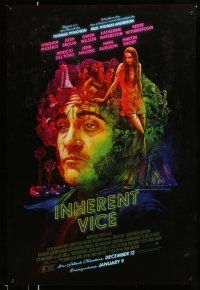 1w397 INHERENT VICE advance DS 1sh '14 Joaquin Phoenix, Brolin, Wilson, wild different artwork!