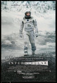 1w402 INTERSTELLAR advance DS 1sh '14 cool image of Matthew McConaughey walking in space suit!