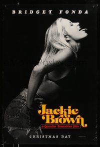1w419 JACKIE BROWN teaser 1sh '97 Quentin Tarantino, profile portrait of sexy Bridget Fonda!