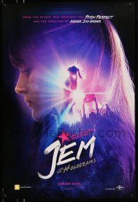 1w424 JEM & THE HOLOGRAMS teaser DS 1sh '15 gorgeous Aubrey Peeples in the title role on stage!