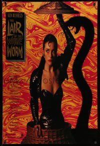 1w451 LAIR OF THE WHITE WORM 1sh '88 Ken Russell, image of sexy Amanda Donohoe with snake shadow!