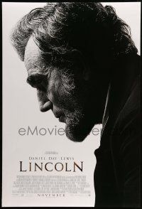 1w474 LINCOLN advance DS 1sh '12 Daniel Day-Lewis Best Actor Academy Award winner, Spielberg!