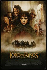 1w487 LORD OF THE RINGS: THE FELLOWSHIP OF THE RING advance 1sh '01 Tolkien, montage of top cast!