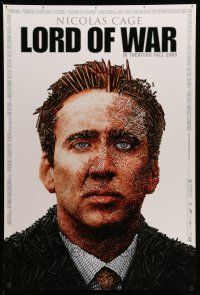 1w497 LORD OF WAR advance 1sh '05 wild bullet mosaic of arms dealer Nicolas Cage!