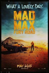 1w506 MAD MAX: FURY ROAD teaser DS 1sh '15 Tom Hardy in the title role with his V8 Interceptor car!