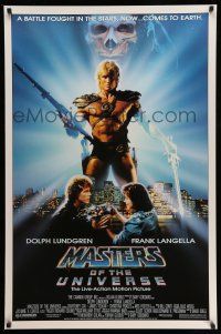 1w516 MASTERS OF THE UNIVERSE 1sh '87 great photo image of Dolph Lundgren as He-Man!
