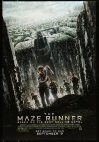 1w521 MAZE RUNNER style B advance DS 1sh '14 Dylan O'Brien, Poulter, Brodie-Sangster!