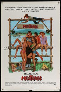 1w524 MEATBALLS 1sh '79 Ivan Reitman, artwork of Bill Murray & hot babes by Morgan Kane!