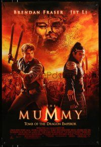 1w549 MUMMY: TOMB OF THE DRAGON EMPEROR DS 1sh '08 Brendan Fraser and Jet Li, cool image!
