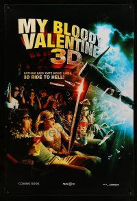 1w552 MY BLOODY VALENTINE 3D teaser DS 1sh '09 Jensen Ackles, Jamie King, 3D ride to hell!