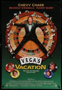 1w559 NATIONAL LAMPOON'S VEGAS VACATION 1sh '97 great image of Chevy Chase on roulette wheel!