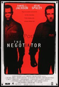 1w560 NEGOTIATOR advance DS 1sh '98 cool image of Samuel L. Jackson & Kevin Spacey!