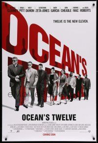 1w574 OCEAN'S TWELVE int'l advance DS 1sh '05 Brad Pitt, George Clooney, Matt Damon, Julia Roberts