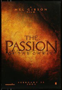 1w591 PASSION OF THE CHRIST teaser DS 1sh '04 directed by Mel Gibson, James Caviezel, Bellucci!