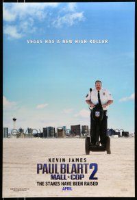 1w593 PAUL BLART MALL COP 2 teaser DS 1sh '15 great image of Kevin James in title role on Segway!