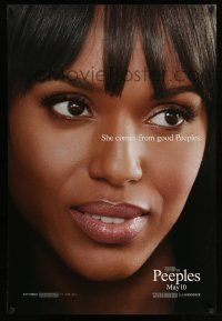 1w595 PEEPLES teaser DS 1sh '13 super close-up of Kerry Washington, she comes from good peeples!