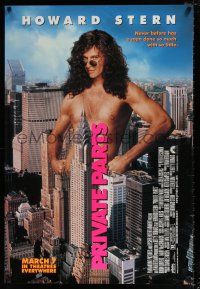 1w623 PRIVATE PARTS March 7 advance DS 1sh '96 naked Howard Stern in New York City!