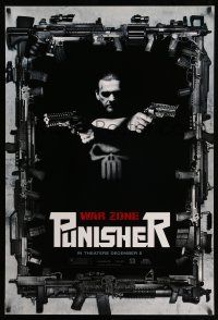 1w629 PUNISHER: WAR ZONE teaser DS 1sh '08 great image of Ray Stevenson with machine gun!