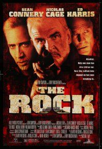 1w665 ROCK 1sh '96 Sean Connery, Nicolas Cage, Ed Harris, Alcatraz, directed by Michael Bay!
