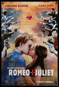 1w667 ROMEO & JULIET style A advance 1sh '96 Leonardo DiCaprio, Claire Danes, Brian Dennehy