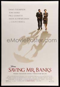 1w680 SAVING MR. BANKS advance DS 1sh '13 Emma Thompson as Travers & Tom Hanks as Disney!