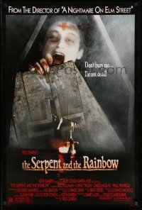 1w690 SERPENT & THE RAINBOW 1sh '88 directed by Wes Craven, don't bury me, I'm not dead!