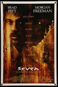 1w692 SEVEN int'l 1sh '95 David Fincher, Morgan Freeman, Brad Pitt, deadly sins!