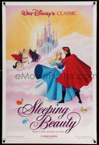 1w715 SLEEPING BEAUTY 1sh R86 Walt Disney cartoon fairy tale fantasy classic!