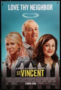 1w726 ST. VINCENT advance DS 1sh '14 Bill Murray with halo, Melissa McCarthy, Naomi Watts!